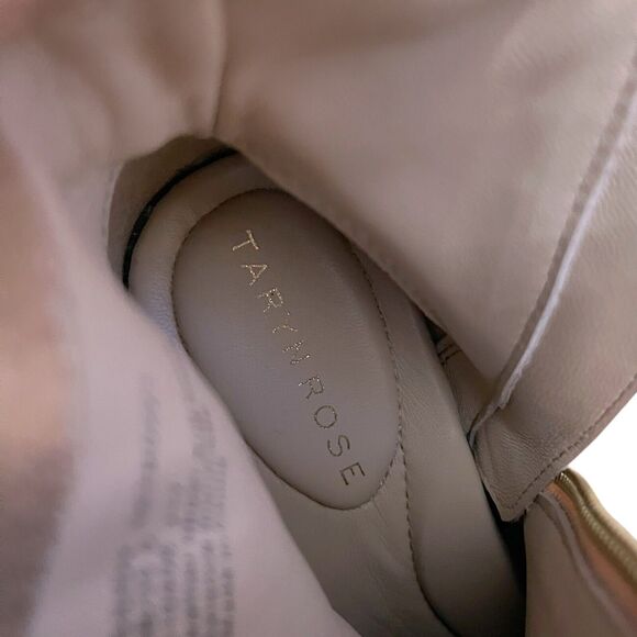 Taryn Rose Cassidy Ankle Boots 5.5B Pink Block Heel Leather Metallic Shiny - Picture 11 of 11